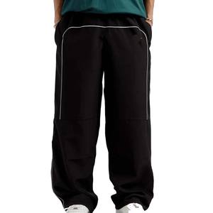 Pantalones Anchos de Pierna Ancha de Poliéster Desgastado con Lavado Ácido, Cintura Alta, Holgados, Estilo Vintage, Diseño Personalizado de Fabricante 2025 - Product Image 1