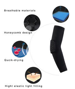 Best Wholesale <b>Arm</b> <b>Compression</b> <b>Sleeve</b> Pad High Elastic Quick Dry Sports Basketball Honeycomb Elbow Pads Brace - Product Image 2