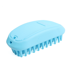 Cepillo de Champú para Perros de Alta Calidad Qbellpet para Masaje de Espalda, Cepillo de Silicona para Ducha, Cepillo <span class=keywords><strong>Curry</strong></span> Hecho de Goma - Product Image 5