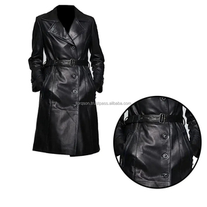Manteau trench en cuir de mouton pour homme, avec capuche, fabrication OEM, fournisseur en gros, sur mesure, manteau d'hiver respirant, séchage rapide, coton - Product Image 3