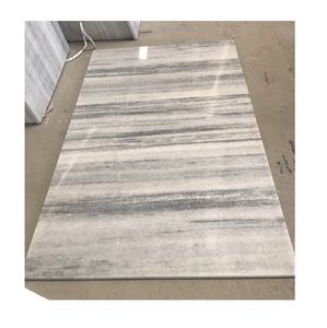 Ligne blanche du Vietnam de haute qualité Ocean Vein 4 carreaux de sol en marbre Surface polie et imperméable directement du Vietnam - Product Image 1