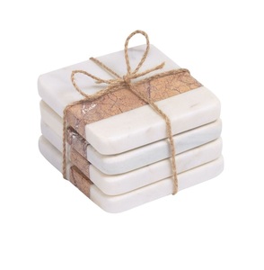 Juego de posavasos de barra de pedido urgente de los fabricantes de 4 alfombrillas de fieltro de madera y mármol de acacia, almohadillas de mesa decoradas con patrón personalizado - Product Image 2