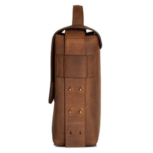 Sacs pour ordinateur portable à la mode pour hommes avec logo personnalisé Sac en cuir véritable étanche de meilleure qualité - Product Image 4