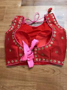 Ready to Wear Traditional Padded <b>Saree</b> <b>Blouse</b> Heavy Embroidery & Stone Work Back Open Hook Style Sizes 30-42 - Product Image 2