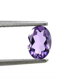 Piedra semipreciosa Natural facetada amatista de corte ovalado de 7x9mm de cuarzo AAA de alta calidad al por mayor para la fabricación de joyas - Product Image 3