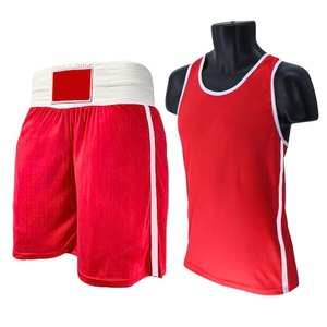 New Custom Men's Boxing Singlets Stretch 100% <b>Polyester</b> 240g Bulgaria International Sublimation <b>Boxers</b> Uniforms - Product Image 2