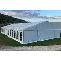 Carpa Grande para Bodas y Fiestas, de Aluminio Transparente para Exteriores, con Marco Negro y Paredes de PVC, Impermeable para las Cuatro Estaciones, para Eventos