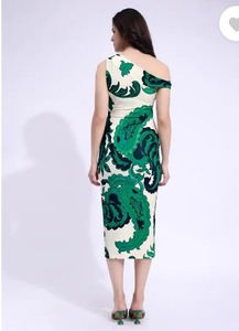 100% algodón puro indio mano bloque impreso un hombro vestido de moda verano desgaste playa fiesta personalizada novia boda Natural - Product Image 4