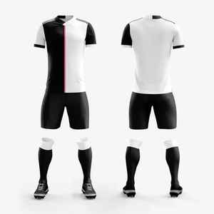 Vente en gros d'ensemble de vêtements de football pour hommes personnalisés 100% kits de maillots de football en polyester avec logo uniformes Camisetas de sublimation bon marché - Product Image 5
