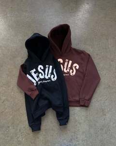 Sweat à capuche de luxe lourd et survêtement de qualité supérieure 100% coton hommes Streetwear sweat Geed Up à capuche - Product Image 1