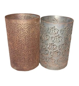 Juego de farolillos colgantes de hierro de alta calidad de 2 piezas con acabado pulido para decoración del hogar farolillos colgantes de Metal - Product Image 5