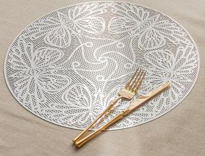 Eco-friendly PVC <b>Round</b> Butterfly <b>Placemat</b> - Product Image 2