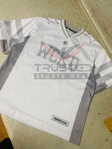 Camiseta de Fútbol Americano de Manga Corta Personalizable de Marca Privada, Transpirable, de Malla, con Bordado de Alta Calidad - Product Image 4