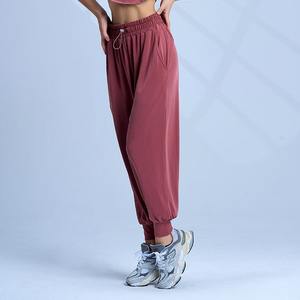 Pantalon de survêtement vert taille moyenne séchage rapide polaire vêtements de sport fermeture à cordon décontracté teint uni doux devant plat hiver respirant - Product Image 6