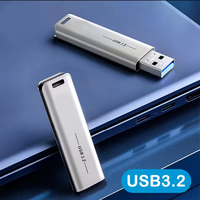 Clé USB Zhisenova avec logo personnalisé, 32 Go/64 Go/128 Go/256 Go, haute vitesse USB3.2, en métal, avec certification CE/FCC/ROHS, garantie 1 an