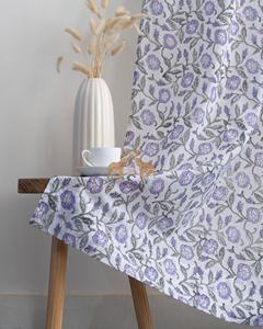 Ensemble de rideaux en coton imprimé floral de luxe sur mesure, rideaux en voile transparent pour le salon - Product Image 3