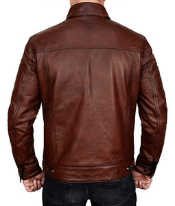 Vente en gros Meilleures ventes Sur mesure Haute qualité Hommes Veste moto en cuir véritable imperméable respirante à séchage rapide - Product Image 4