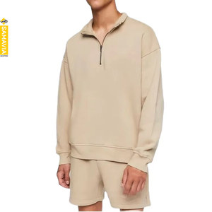 Jersey deportivo informal con media cremallera para hombre, de gran tamaño Samavia Sudadera con capucha, estampado Digital sólido, transpirable, Golf de otoño - Product Image 3