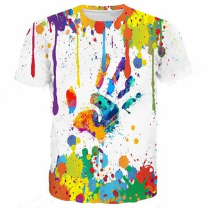 <b>Men's</b> Fashion <b>Tie</b>-Dye 3D Print Tshirt Short Sleeve Tops Summer Street Personality Harajuku Tees Oversized Kids O Neck T Shirt - Product Image 3