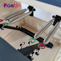 Équipement de fitness en bois de noyer pour studio/salle de sport avec poignées pliables, Reformer Pilates avec chaise pour la musculation et les studios de Pilates