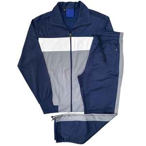 Chándales de colores mezcla de algodón y poliéster conjuntos de chándales de fútbol cortar y coser chándales deportivos con logotipo personalizado - Product Image 1