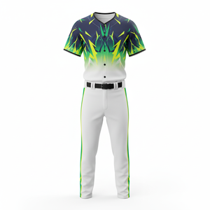 Uniforme de baseball personnalisé de haute qualité à boutons intégrés - Vêtements de sport d'équipe haute performance - Maillot au design graphique vibrant - Product Image 6