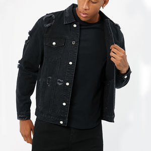 Chaquetas de mezclilla ajustadas de corte clásico para hombres Chaqueta de mezclilla de fabricante de Pakistán Chaquetas de mezclilla azules de tela de manga larga de larga duración - Product Image 1