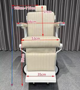 Nouvelle chaise de barbier commerciale moderne, mobilier de salon en métal, simili cuir avec pompe hydraulique robuste et repose-pieds réglable - Product Image 4