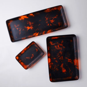 ถาดเสิร์ฟอาหารฮอร์นถาดเสิร์ฟอาหารทรงกำหนดเองบนโต๊ะอาหารถาดอาหารสำหรับร้านอาหารและโรงแรมขนาดแตกต่างกัน - Product Image 1