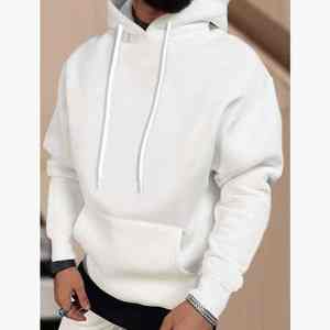 Sweat à capuche à manches longues pour homme en coton 100% de haute qualité, vente en gros, personnalisable, bleu, streetwear, lourd, imperméable, écologique - Product Image 5