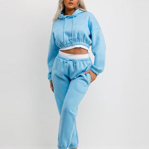 Sudadera informal de invierno con logotipo personalizado para mujer, ropa de calle Vintage bordada, jersey de gimnasio, capucha corta transpirable, largo corto - Product Image 5