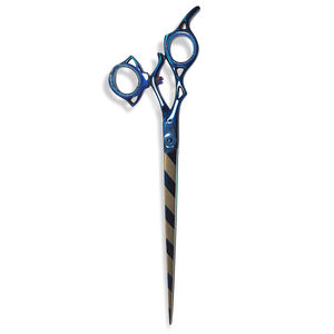 Ciseaux de toilettage pour animaux de compagnie en acier inoxydable à revêtement de couleur personnalisée anneau réglable avec lame de coupe de poils d'animaux pointue outil de beauté - Product Image 5