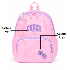 Cheerleading Mesh <b>Backpack</b> <b>Lightweight</b> Breathable Cheer Sports School Dance Practice Bag With Embroidered Logo - Product Image 1