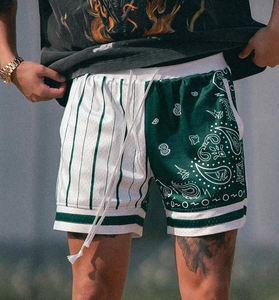 Short d'été en maille de coton avec logo personnalisé pour hommes, double couche, style cargo de créateur, décontracté, écologique, couleur, imprimé par sublimation - Product Image 4