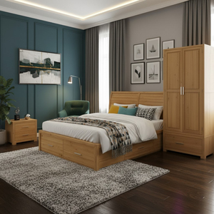 Meubles de chambre à coucher personnalisés 3 pièces modernes et jumeaux Tiroirs de lit en bois durables de haute qualité Table de chevet - Product Image 3