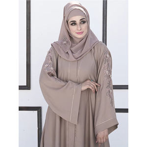 Wholesale Custom Designed Solid Color Modest Dress <b>Abaya</b> Women Islamic Clothing Muslim Loose Elegant <b>Abaya</b> In Low MOQ - Product Image 4