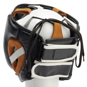 2025 diseño personalizado colorido-Patchwork PU cuero boxeo casco cómodo entrenamiento cabeza guardia para hombres - Product Image 2