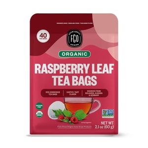 Thé aux feuilles de framboisier bio FGO, 40 sachets, sachets de thé écologiques, sans caféine - Product Image 4