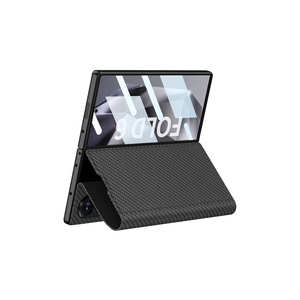 "Carbon Fiber Magnetic Wallet Case for Samsung for Galaxy Z Fold 6-Luxury Flip Cover with <b>Card</b> <b>Holder</b> & Electroplate Design" - Product Image 2