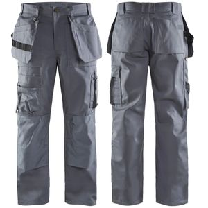 Pantalon cargo de travail uni de qualité supérieure, léger, respirant, avec logo personnalisé, fermeture à cordon, devant plissé pour hommes - Product Image 1