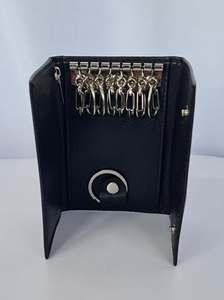 Nouveau design étui à clés en cuir véritable de la meilleure qualité avec poche zippée, fermeture à bouton-pression pour poche de carte - Product Image 3