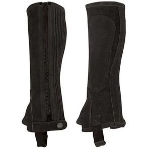 Usine directe équitation daim cuir de vachette demi-chaps/meilleur personnalisé équestre daim cuir de vachette demi-chaps - Product Image 5