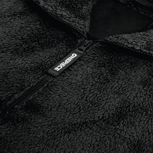 100% polyester doux et extensible polaire tissu bidirectionnel YKK qualité fermeture éclair unisexe gris foncé combinaison respirant - Product Image 4