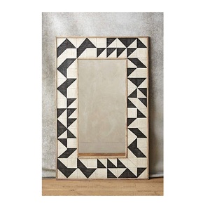 Miroir mural en incrustation d'os fait à la main écologique cadre décoratif en incrustation de nacre de haute qualité style moderne pour la décoration intérieure - Product Image 1
