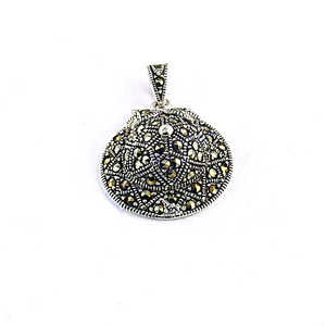 Colgante Religioso de Plata de Ley 925 con Baño de Rodio y Marcasita, Hecho a Mano, para Uso Diario de Mujeres - Product Image 2