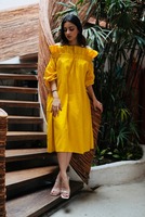 Robe courte en coton naturel fait main en Inde, élégante pour femme, idéale pour les fêtes, cadeau personnalisé pour la mariée, tenue d'été, tenue de plage