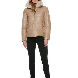 Chaqueta de cuero auténtico 100% para mujer, nueva chaqueta de cuero genuino de motorista informal y elegante en embalaje Premium - Product Image 4