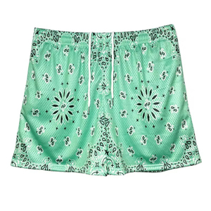 Shorts de baseball en toile Paisley pour homme grande taille, taille haute, respirants, séchage rapide, 5 pouces, élastique uni, collection été 2025 - Product Image 2