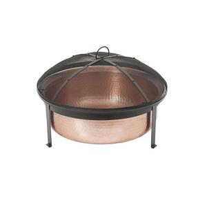 Copper Hammered <b>Fire</b> <b>Pit</b> With Iron Black Stand And Mesh Lid <b>Fire</b> <b>Pit</b> Classic Design Customized Size <b>Fire</b> <b>Pit</b> For Sale - Product Image 1