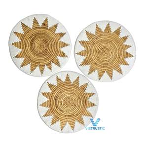 Decoración de Arte Vietnamita, Estilo Moderno, Bandeja de Pared Colgante de Jacinto de Agua, Mezcla de Pasto Marino y Algodón, para Decoración de Habitaciones de Cumpleaños - Product Image 4